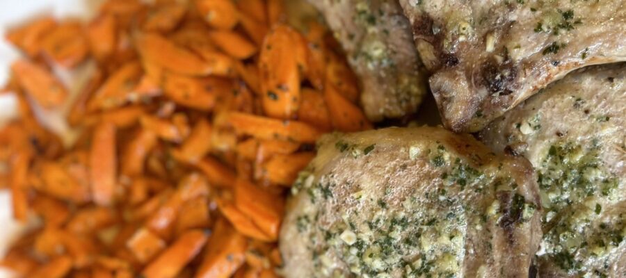 Sheet Pan Pork Chops with Assorted Vegetables