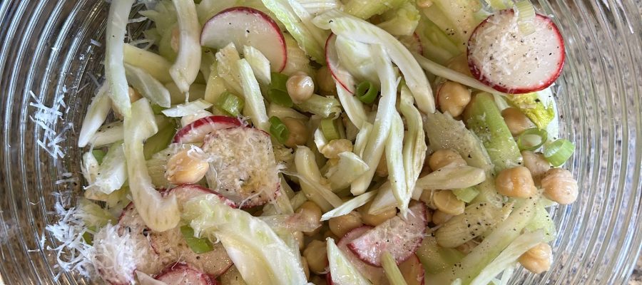Fennel, Chickpea &  with Radish Salad with Lemon-Dijon Vinaigrette